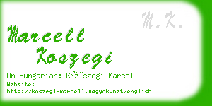 marcell koszegi business card